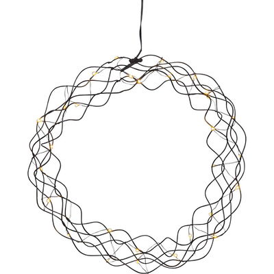 Krans Curly Svart 30cm