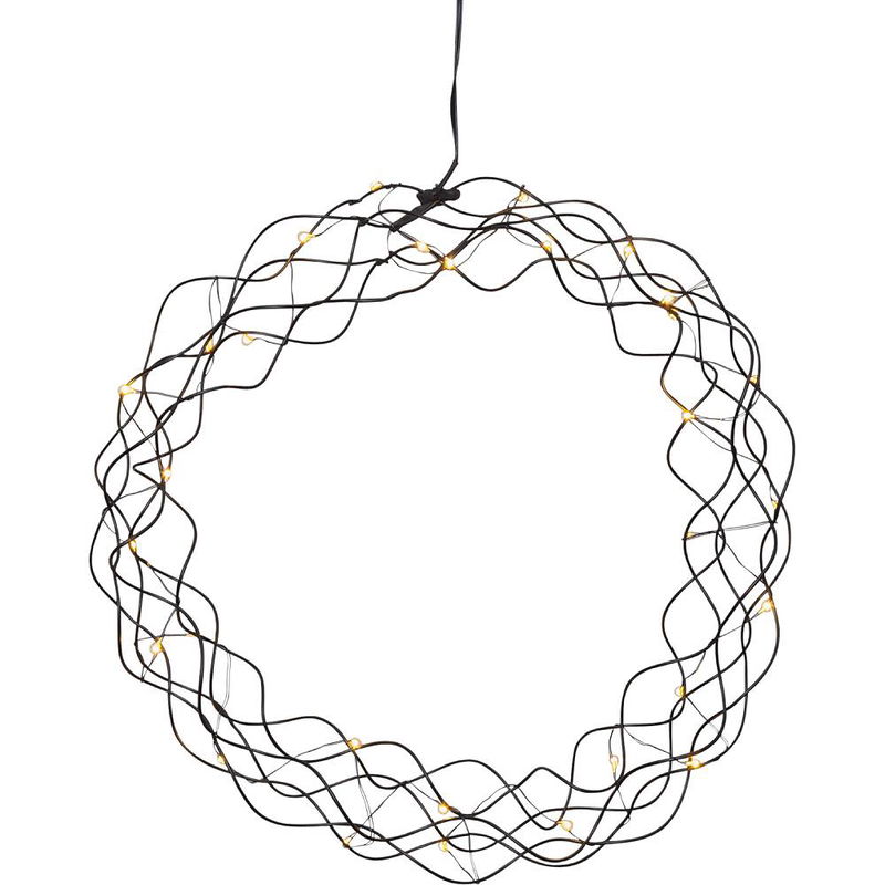 Krans Curly Svart 30cm