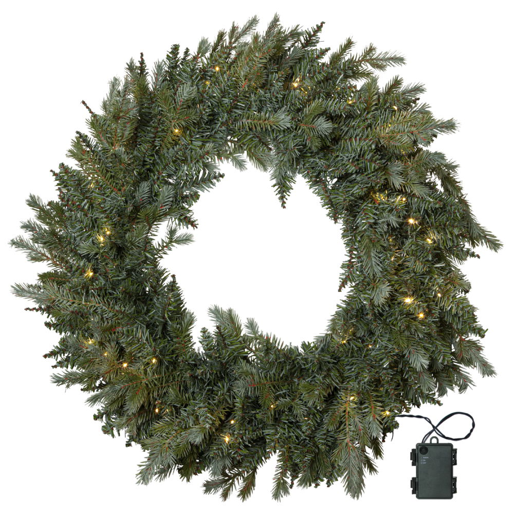 Krans Greyland 80cm med LED-ljus Krans Greyland 80cm med LED-ljus