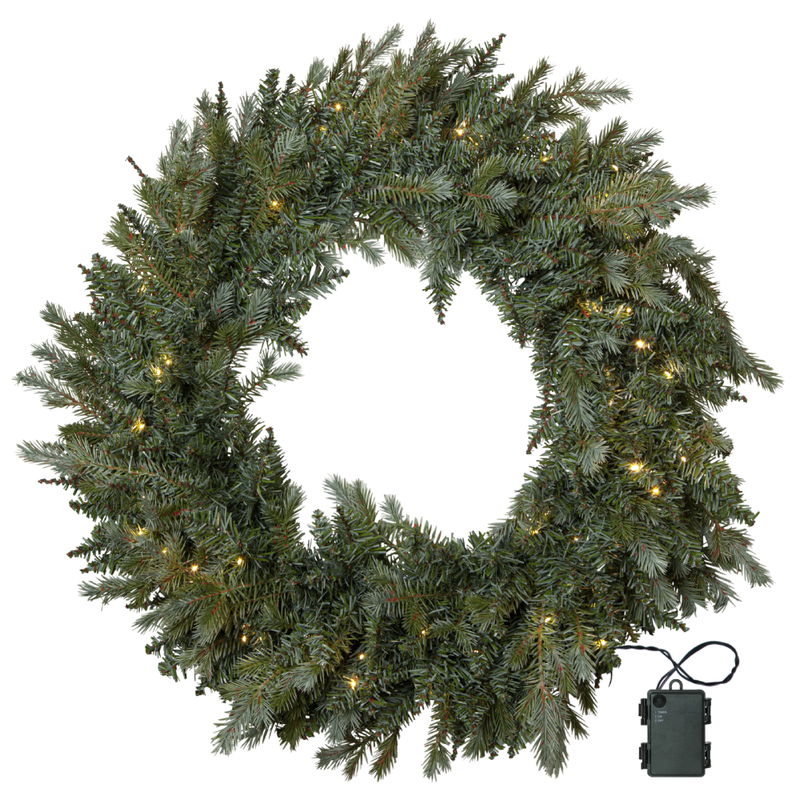 Krans Greyland 80cm med LED-ljus Krans Greyland 80cm med LED-ljus