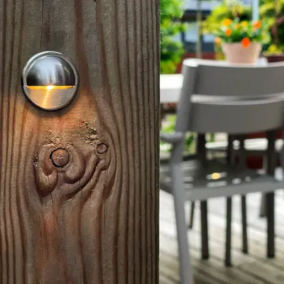 Vägglampa Aries Silver 4-pack 0,5W 3000K LightsOn Garden Plug & Play