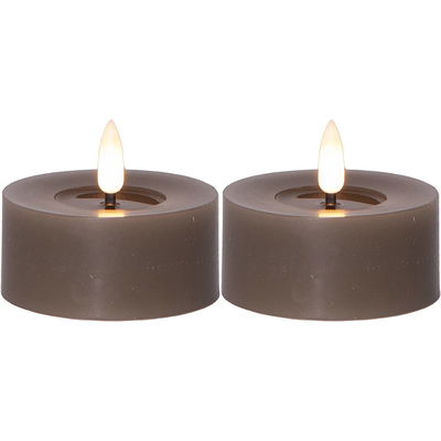 Värmeljus Flamme Flow Grå 2-pack Timer