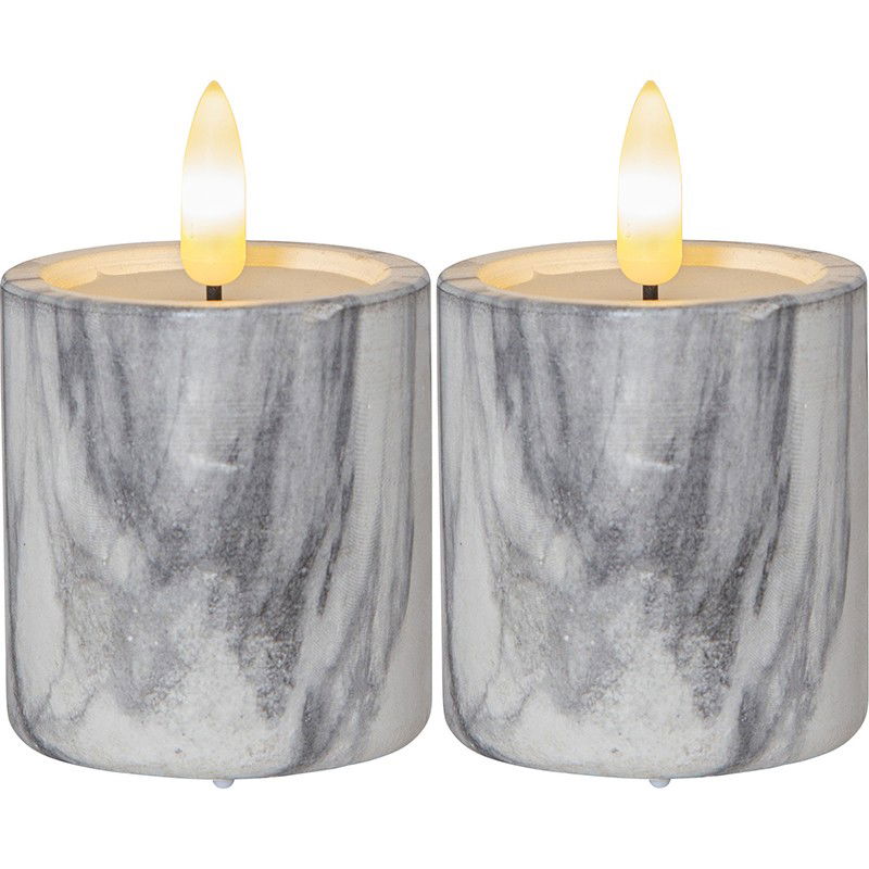 Blockljus Flamme Marble 7,5cm Blockljus Flamme Marble 7,5cm