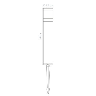 Pollare Polly 38cm Antracit 5W 350lm 3000K LightsOn Garden Plug & Play