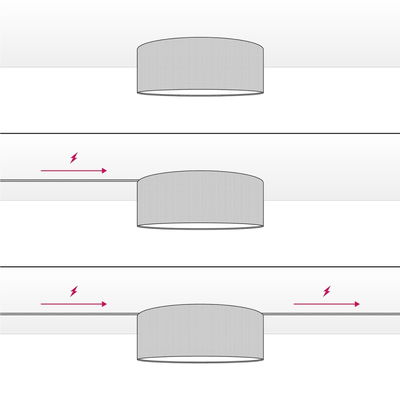 Plafond Takarmatur i tyg Large 4xE27 Camelot Grå 58 cm