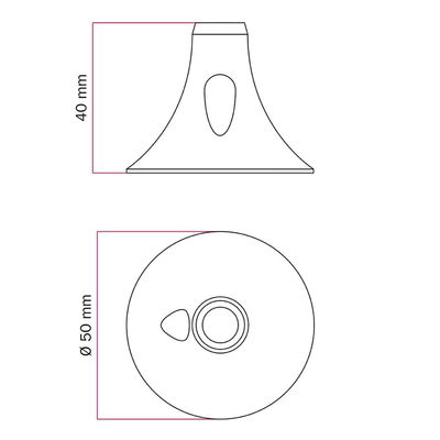 Stödfot i magnetiskt metall Svart - MAG-Y