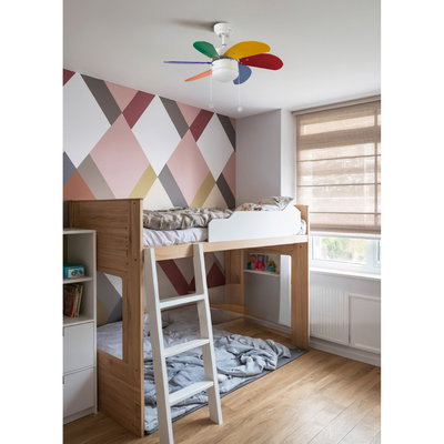 Takfläkt PALAO Ø81cm Multi färg S med E14
