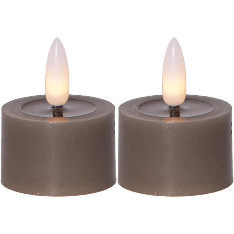 Värmeljus Flamme Flow Grå 2-pack Timer