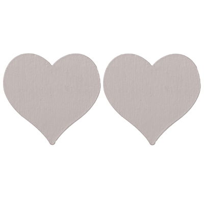Ljusmanschett Tillbehör Hjärtan Beige 2-Pack