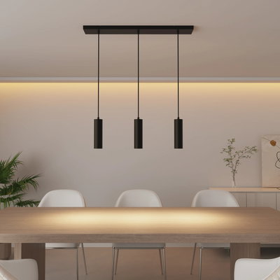 Takpendel 75cm med 3st GU10 lampor Svart