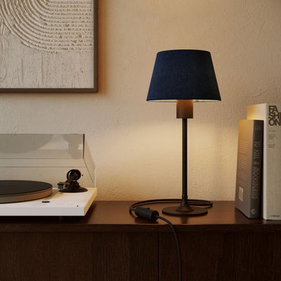 Lampskärm S 20cm Blå Ull för bord & vägglampa