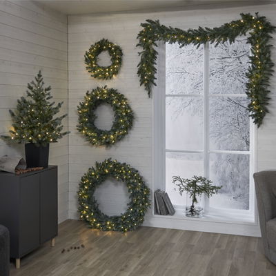 Krans Greyland 55cm med LED-ljus