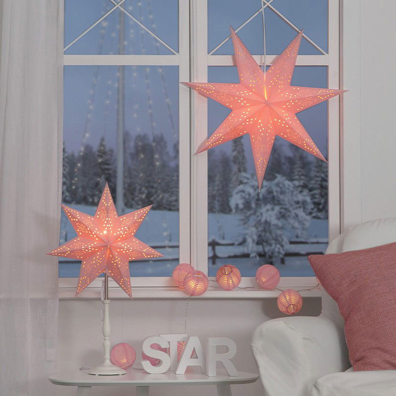 Julstjärna Romantic På Fot Rosa 55cm Julstjärna Romantic På Fot Rosa 55cm