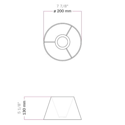 Lampskärm S 20cm Askgrå för bord & vägglampa