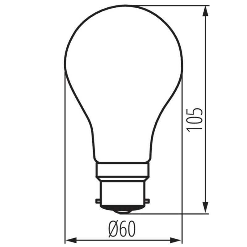 Normallampa LED 7W 2700K B22 XLED A60 Normallampa LED 7W 2700K B22 XLED A60