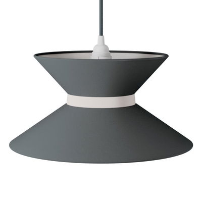 Lampskärm Clessidra i Mörkgrå med midja i Sandfärg