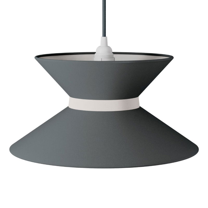 Lampskärm Clessidra i Mörkgrå med midja i Sandfärg