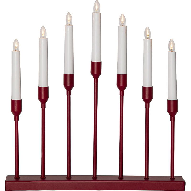 Adventsljusstake Aztra Röd LED