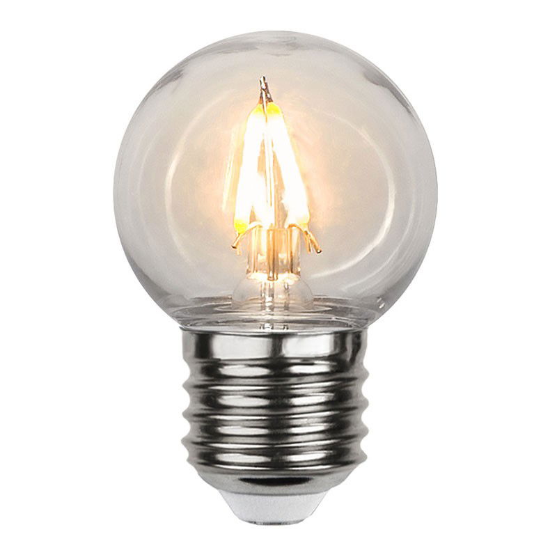 Klotlampa Plasthölje LED Filament Soft Glow 0,6W 70lm E27 2200K Klotlampa Plasthölje LED Filament Soft Glow 0,6W 70lm E27 2200K