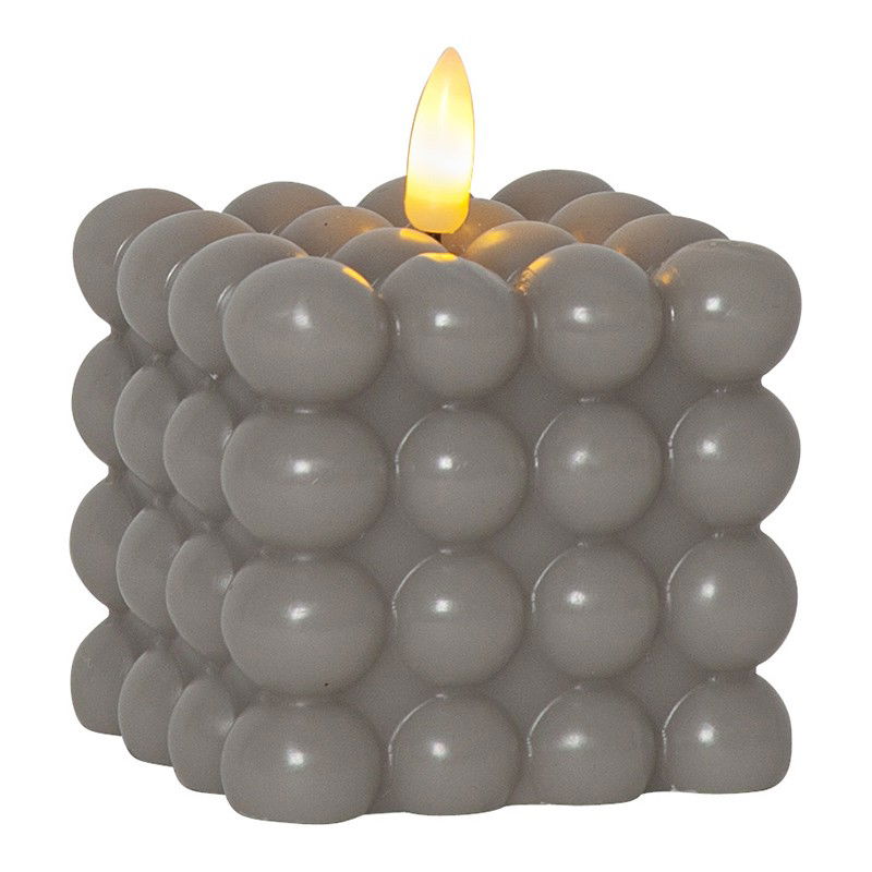 Blockljus Flamme Dot Grå Blockljus Flamme Dot Grå