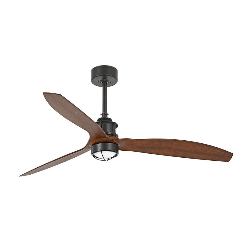 JUST FAN Takfläkt Svart/Trä M ljuskälla