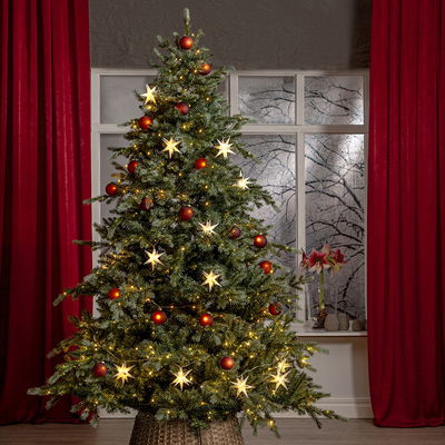 Ljusslinga Bliss Röda Julgranskulor