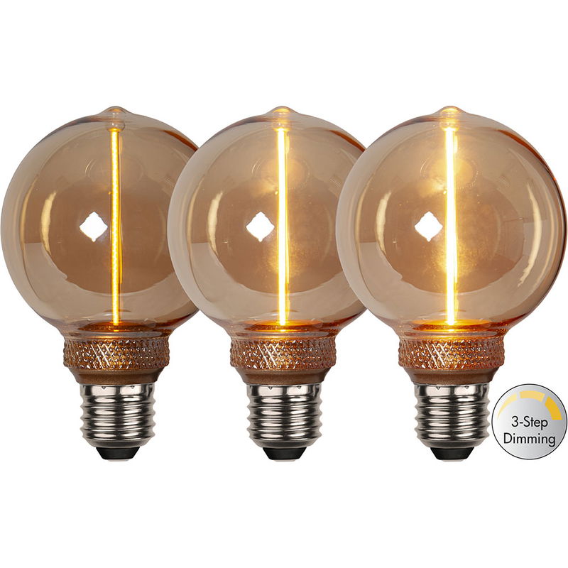 LED-lampa E27 G80 Decoled One 3-stegs dimming amber