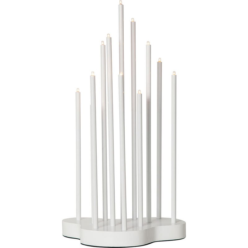 Ljusstake Buzz Vit 43cm Ljusstake Buzz Vit 43cm | Star Trading | Lampgrossen
