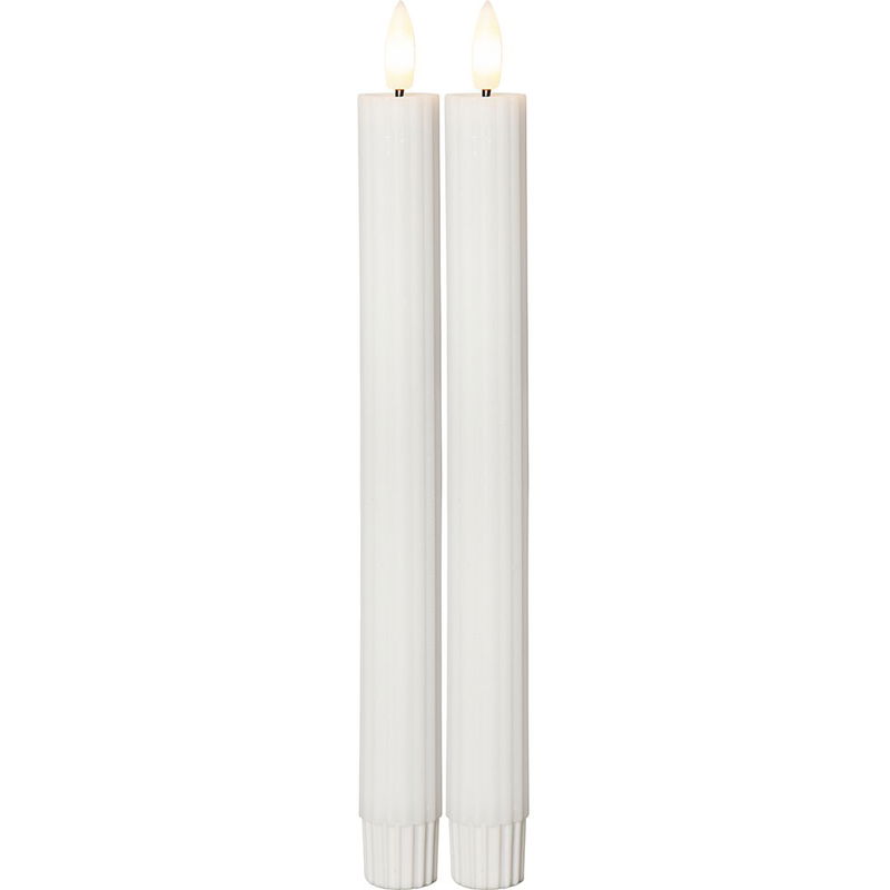 Antikljus Flamme Stripe Vit Köp Antikljus Flamme Stripe Vit | Star Trading | Lampgrossen.se