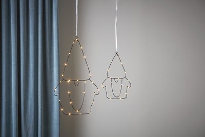 Juldekoration Siluett Santa 37cm