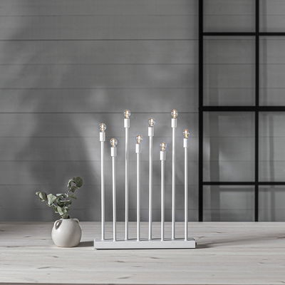 Ljusstake LADDA Vit Uppladdningsbar