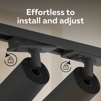 Spotlight på skena 4x GU10 Svart 2-meter