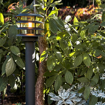 Pollare Jupiter 62cm Mörkgrå 3W E27 LightsOn Garden Plug & Play