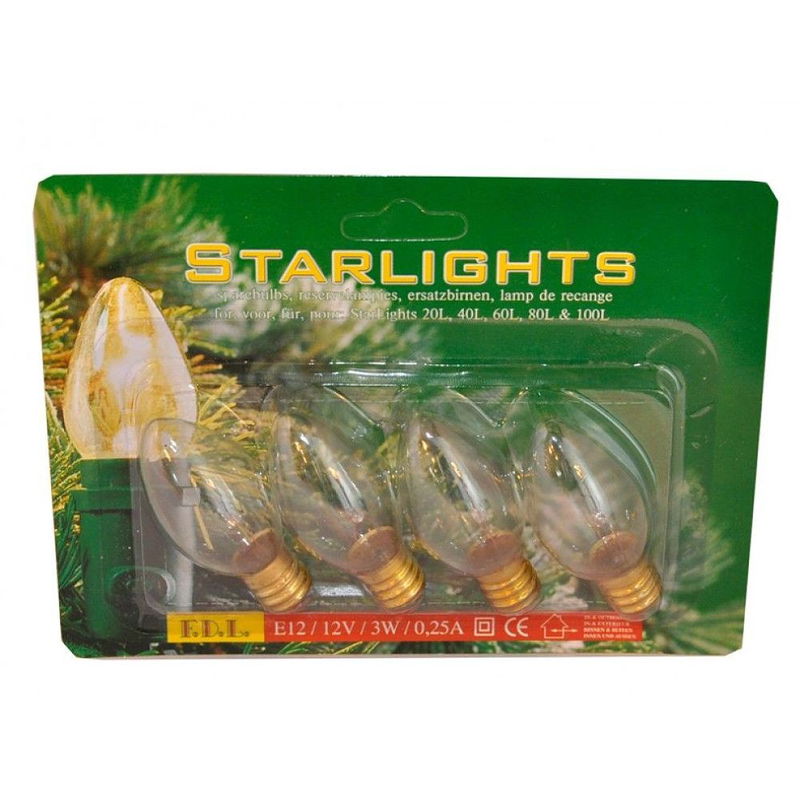 Reservlampa till Julgransslinga StarLights 20L Klar, 4-pack Reservlampa till Julgransslinga StarLights 20L Klar, 4-pack