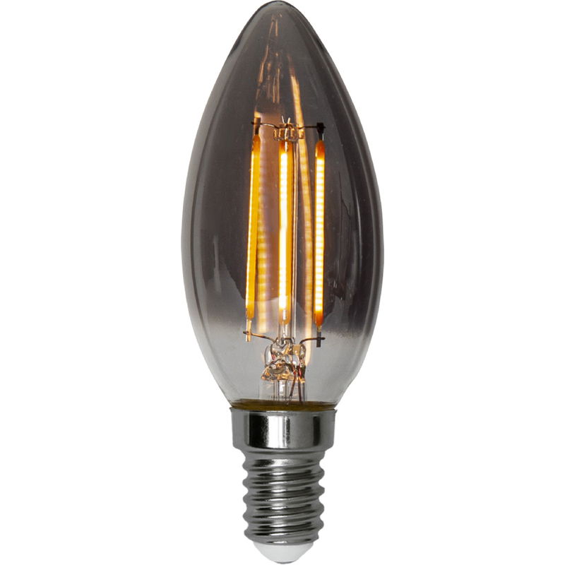 Kronljuslampa LED Filament Smoke 2,9W 150lm E14 2200K 3-stegs dimming Kronljuslampa LED Filament Smoke 2,9W 150lm E14 2200K 3-stegs dimming