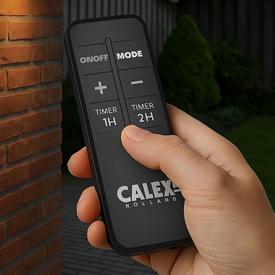 Batteridriven Vägglampa Rund utomhus 25cm inkl. fjärrkontroll