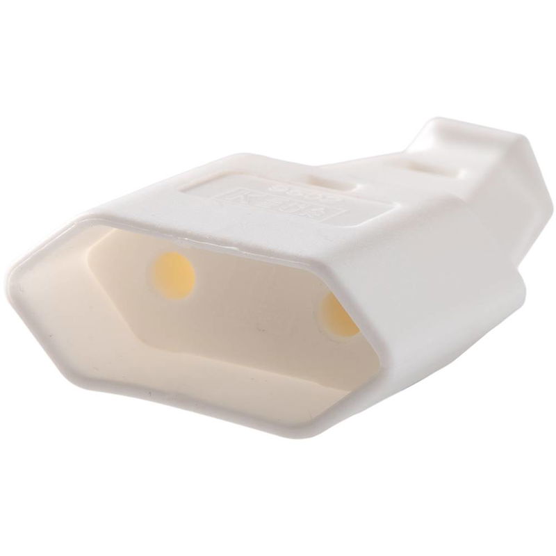Skarvuttag Euro kontakt 250V Vit