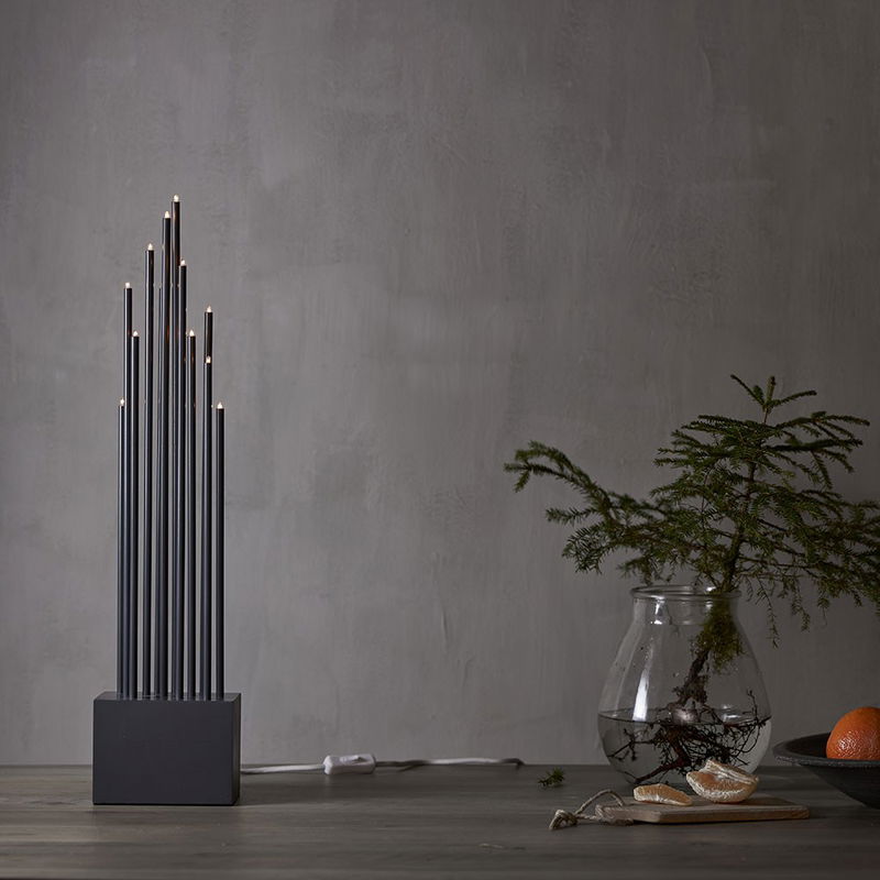 Ljusstake Buzz Grå 65cm Ljusstake Buzz Grå 65cm | Star Trading | Lampgrossen