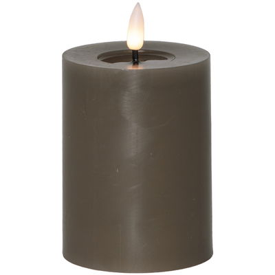 Blockljus Flamme Flow Mörkbrun / Mullvad 12,5cm