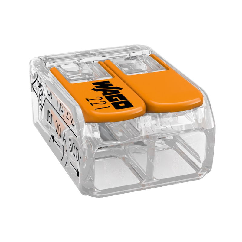 Wago 221-412 2-Pol Kopplingsklämma 4 mm²