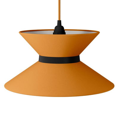 Lampskärm Clessidra i Orange med midja i Antracit