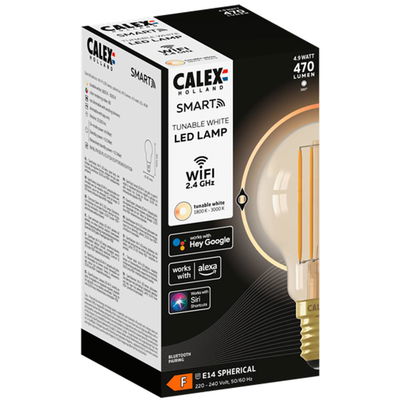 Smart Hem LED Klot E14 Gold 4,9W 470lm Ställbar färgtemp CCT