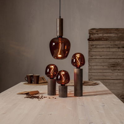 Tub Lampfot E27 Brun 15cm | Star Trading Återförsäljare