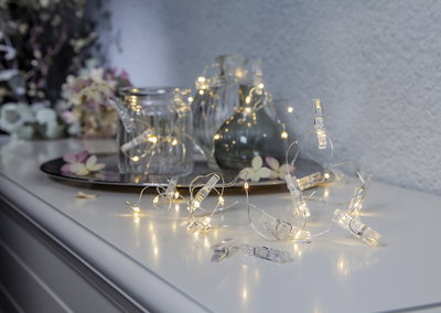 Ljusslinga Clippy med lösa klämmor