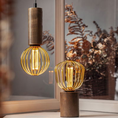 LED-lampa E27 G125 Decoled Metal 3-stegs dimming