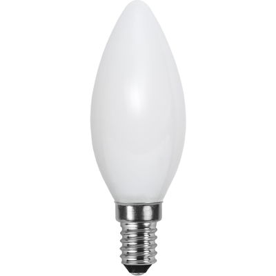 Kronljuslampa LED Filament Opalvit 4,0W 380lm E14 2700K 3-stegs dimming