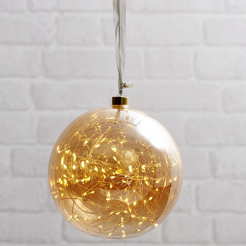 Glow glaskula Amber 20cm