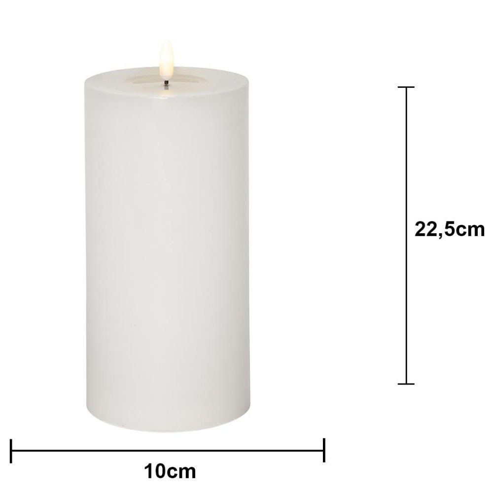 Blockljus Flamme Flow BIG Vit 22,5cm Blockljus Flamme Flow BIG Vit 22,5cm