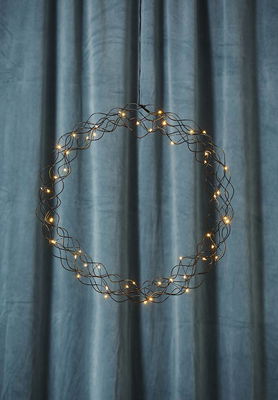 Krans Curly Svart 45cm