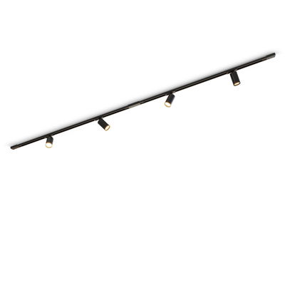 Spotlight på skena 4x GU10 Svart 2-meter